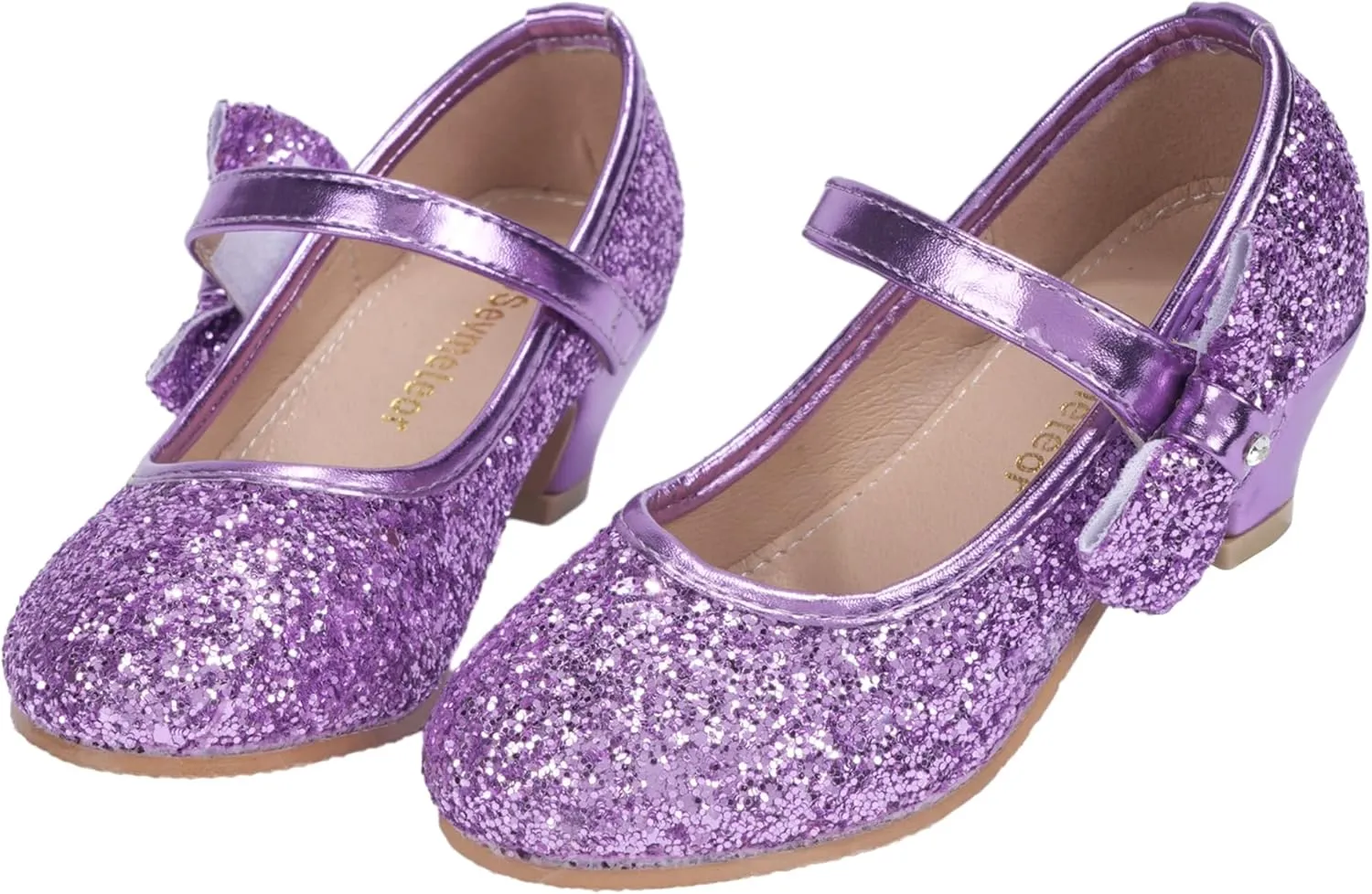 Girls Dress Shoes Low Heel Princess Shoes Wedding Party Mary Jane Flats for Toddler/Little Kids