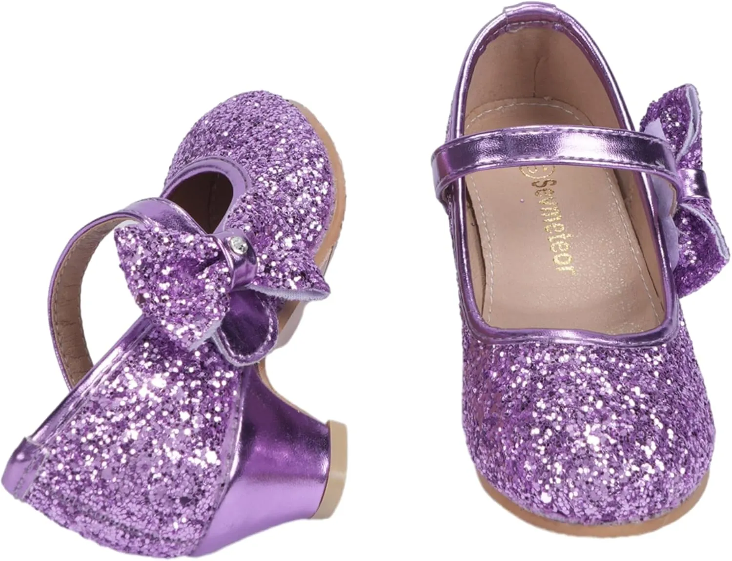Girls Dress Shoes Low Heel Princess Shoes Wedding Party Mary Jane Flats for Toddler/Little Kids