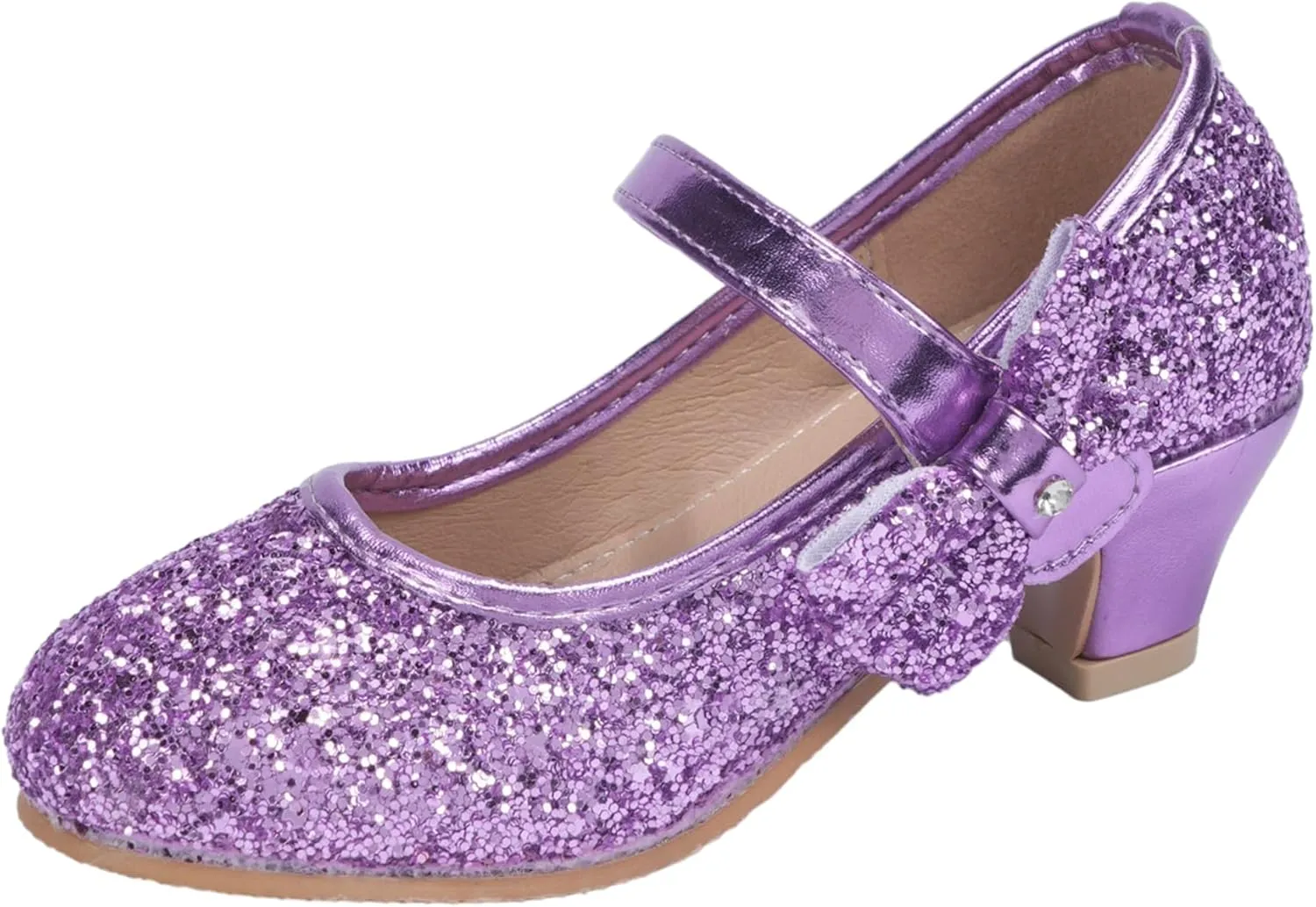 Girls Dress Shoes Low Heel Princess Shoes Wedding Party Mary Jane Flats for Toddler/Little Kids