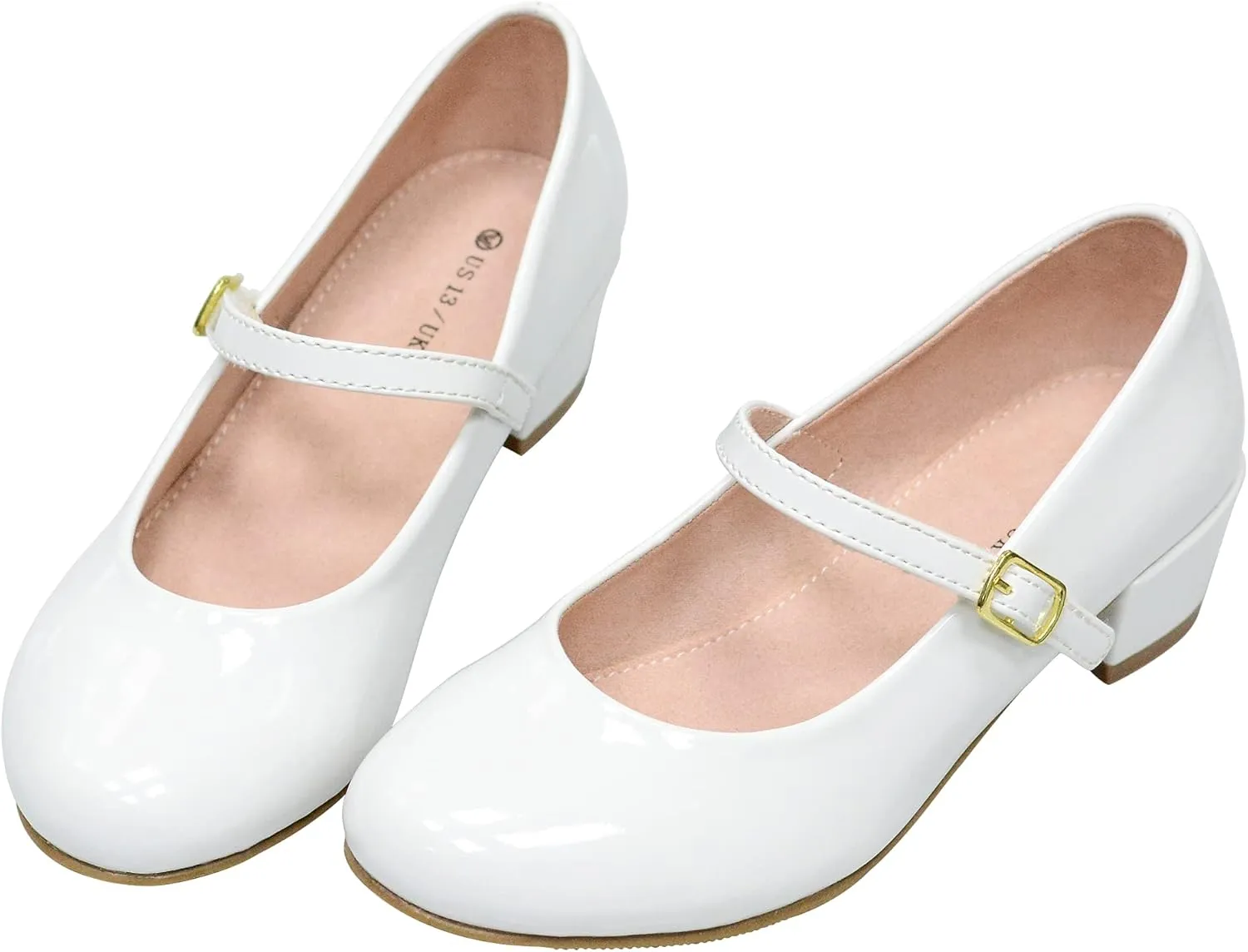 Girls Dress Shoes-Mary Jane Shoes for Girls, Princess Wedding Party Flower Girl School Shoes Low Heel Flats for Little/Big Kids