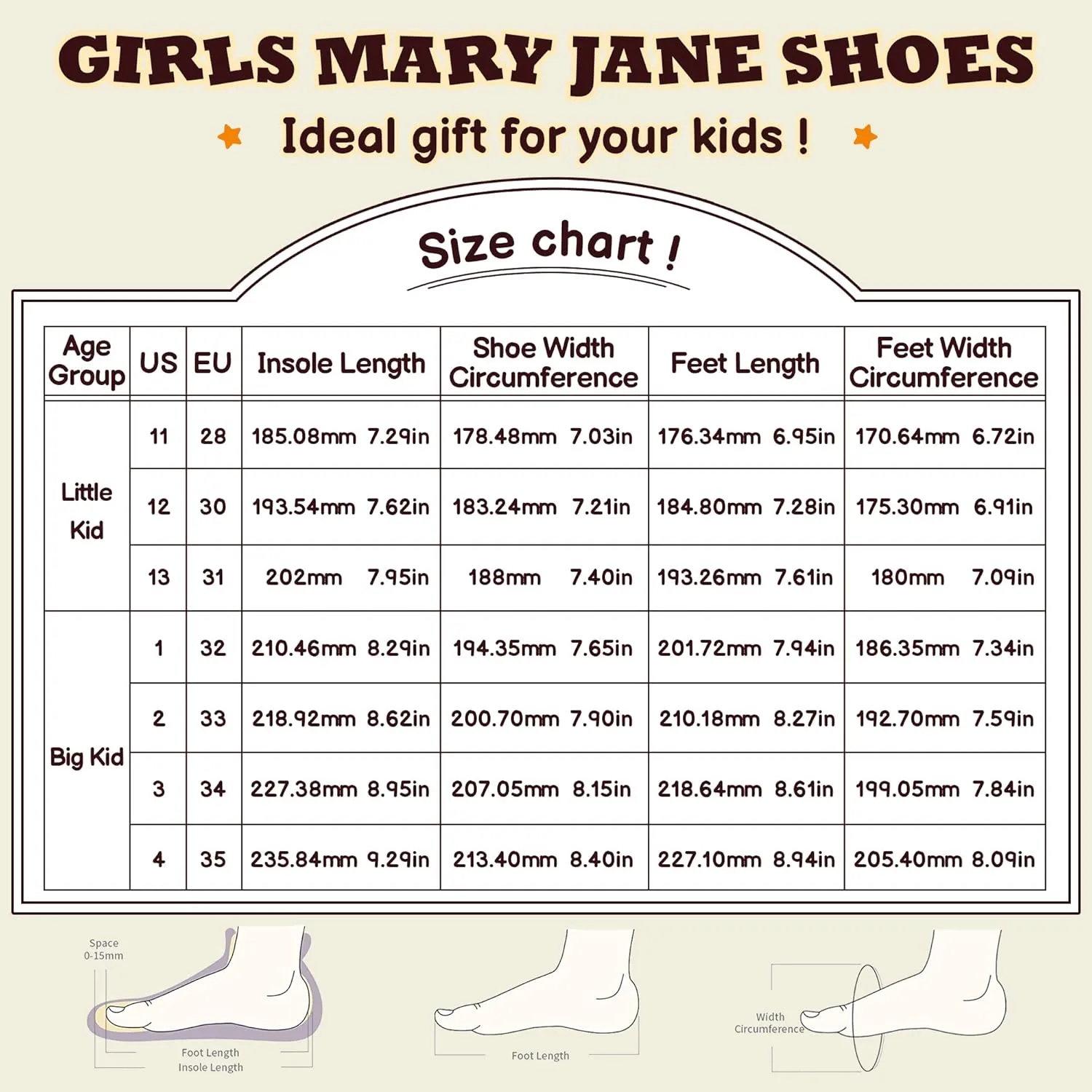 Girls Dress Shoes Mary Jane Shoes for Girls,Princess Ballet Flats Flower Girl Wedding Party School Shoes