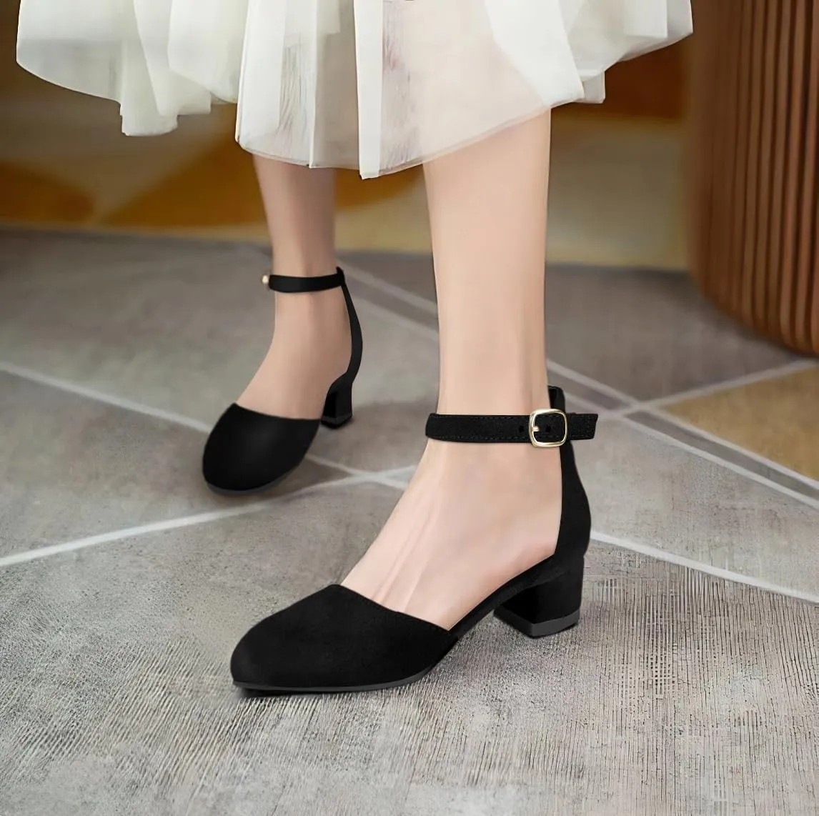 Girls Dress Shoes Princess Ballet Flats Low Heel Mary Jane Glitter Shoes with Elastic Strap for Toddler Little Big Kids