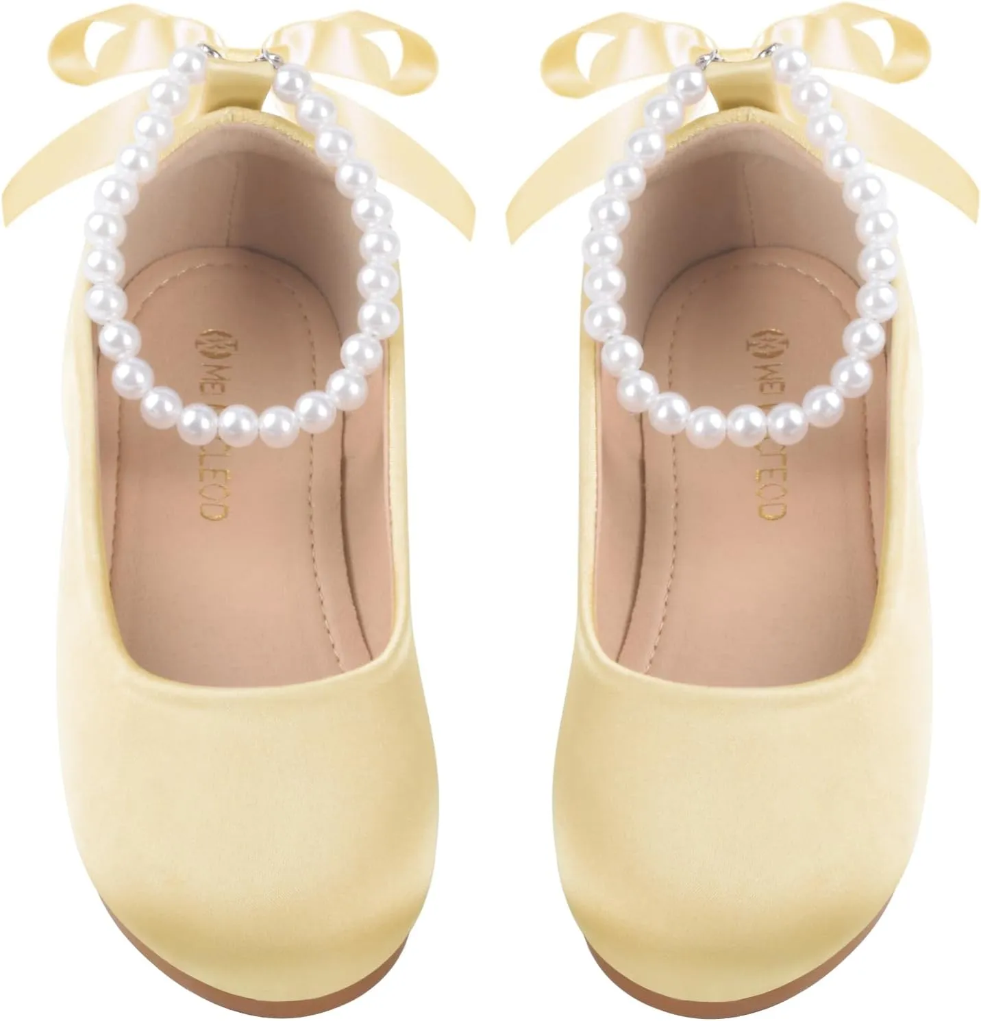 Girls Dress Shoes Princess Ballet Flats Low Heel Mary Jane Glitter Shoes with Elastic Strap for Toddler Little Big Kids