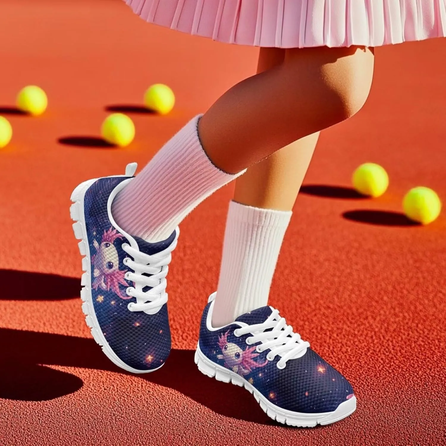 Girls Running Shoes Cute Kids Athletic Shoes Cartoon Animals Sneakers