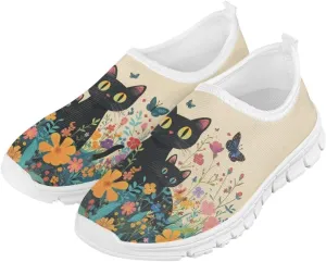 Girls Running Shoes Cute Kids Slip On Sneakers Cartoon Themed Tennis Shoes