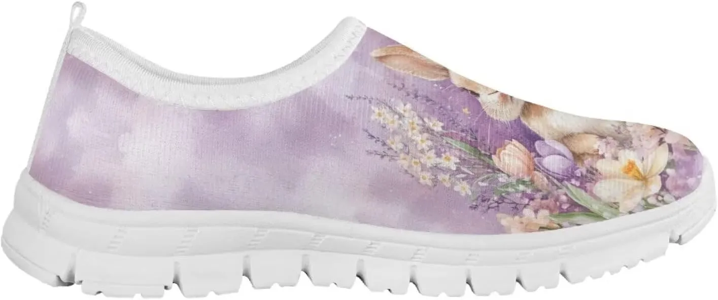 Girls Running Shoes Cute Kids Slip On Sneakers Cartoon Themed Tennis Shoes