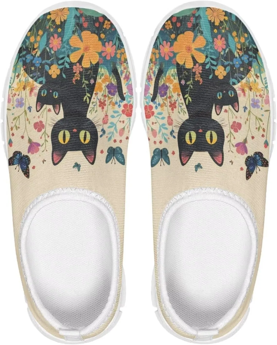 Girls Running Shoes Cute Kids Slip On Sneakers Cartoon Themed Tennis Shoes