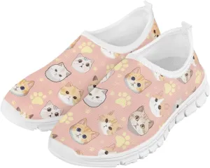 Girls Slip On Sneakers Cute Little Kids Tennis Shoes School Running Shoes