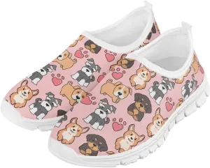 Girls Tennis Shoes Little Kids Slip On Sneakers Trendy Pattern Shoes