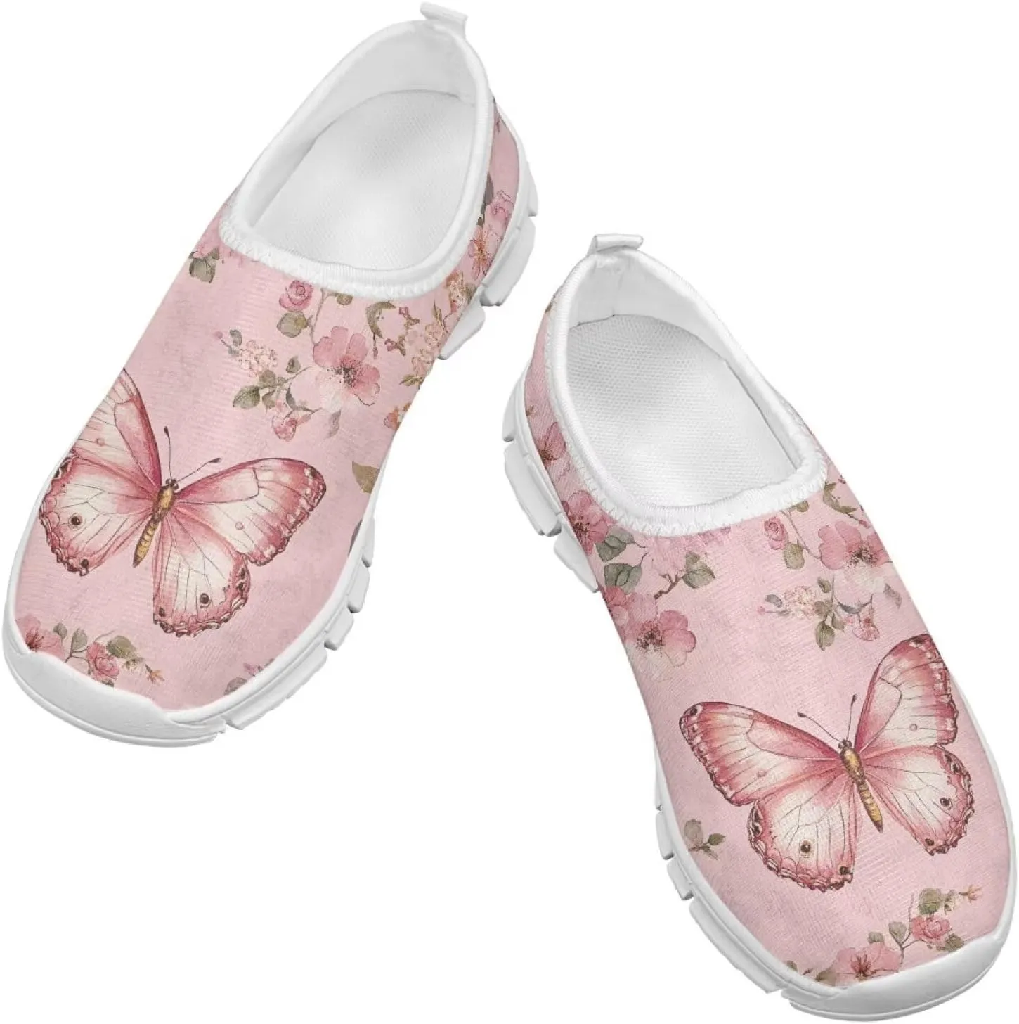 Girls Tennis Shoes Little Kids Slip On Sneakers Trendy Pattern Shoes
