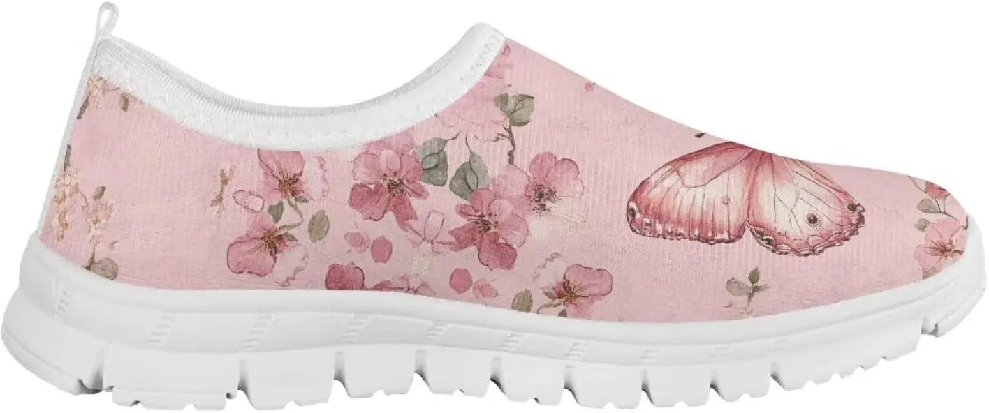 Girls Tennis Shoes Little Kids Slip On Sneakers Trendy Pattern Shoes