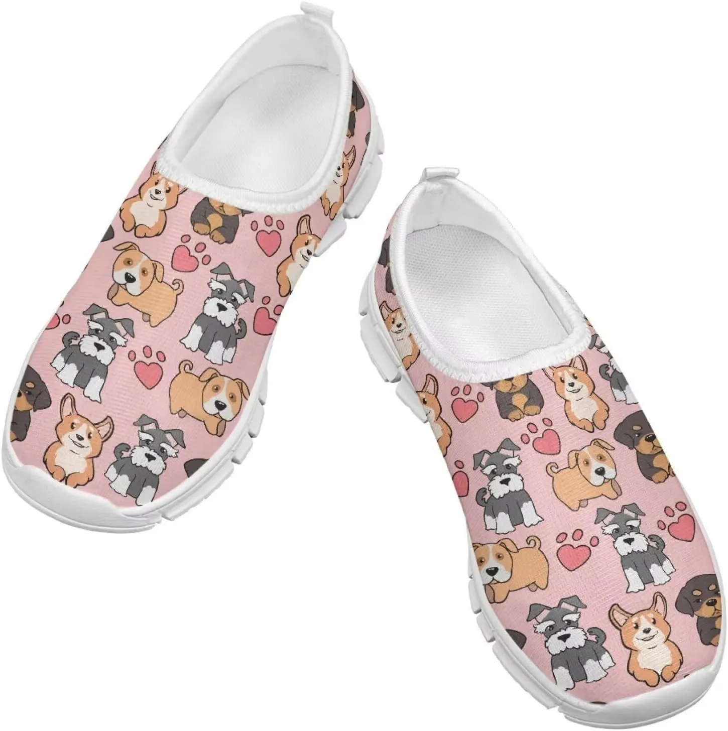 Girls Tennis Shoes Little Kids Slip On Sneakers Trendy Pattern Shoes