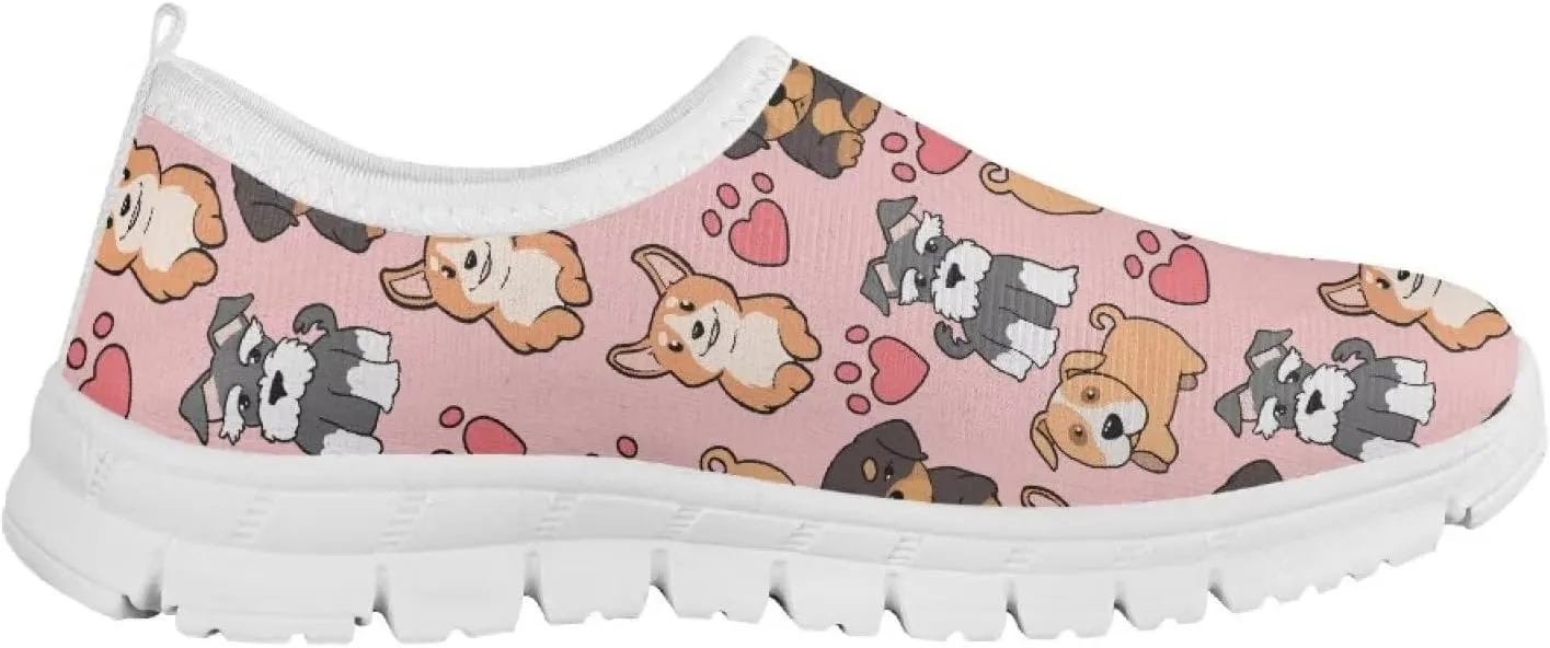 Girls Tennis Shoes Little Kids Slip On Sneakers Trendy Pattern Shoes