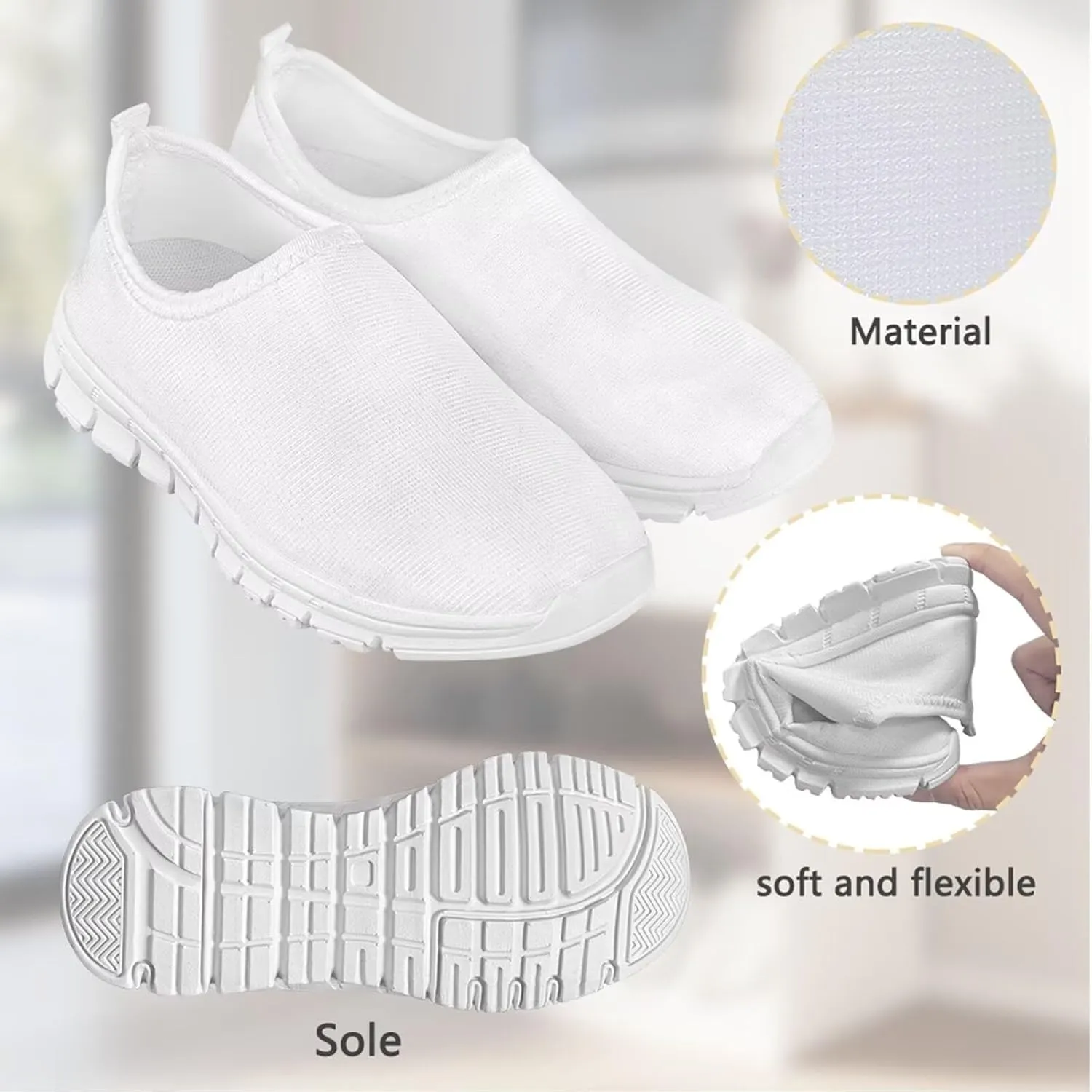 Girls Tennis Shoes Little Kids Slip On Sneakers Trendy Pattern Shoes
