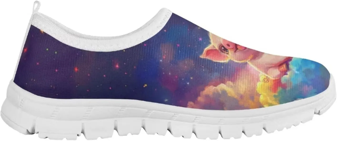 Girls Tennis Shoes Little Kids Slip On Sneakers Trendy Pattern Shoes