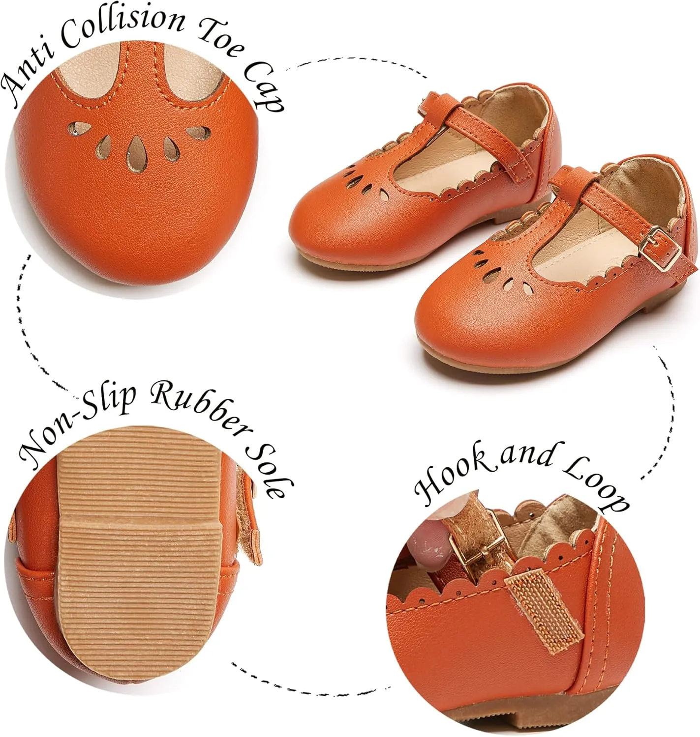 Girls Toddler Little Kid Mary Jane Flats T-Strap School Uniform Dress Shoes