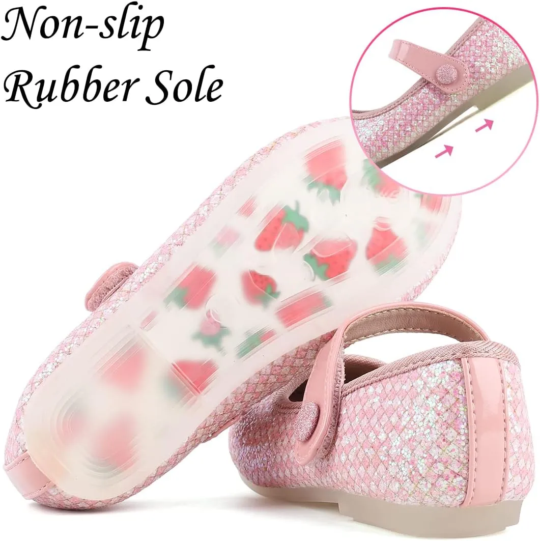 Grils Dress Shoes Rainbow Girl Flat Shoes for Birthday Party School Weeding Cute Toddler Mary Jane Shoes