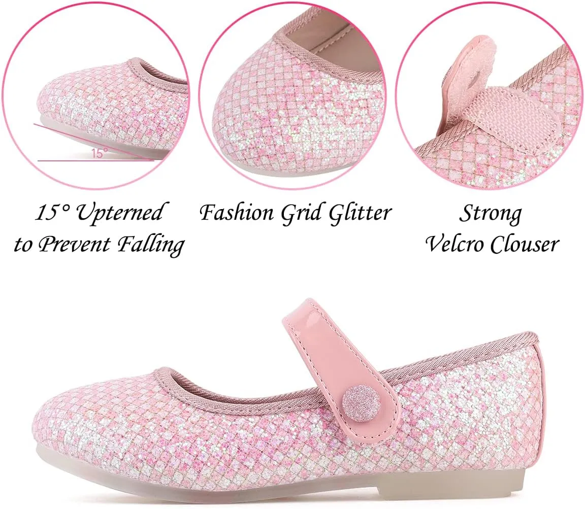 Grils Dress Shoes Rainbow Girl Flat Shoes for Birthday Party School Weeding Cute Toddler Mary Jane Shoes