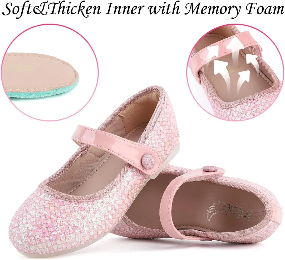 Grils Dress Shoes Rainbow Girl Flat Shoes for Birthday Party School Weeding Cute Toddler Mary Jane Shoes