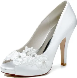 Hanfike Platform Bridal Shoes for Wedding Womens Stiletto High Heel Prom Sandals JY189