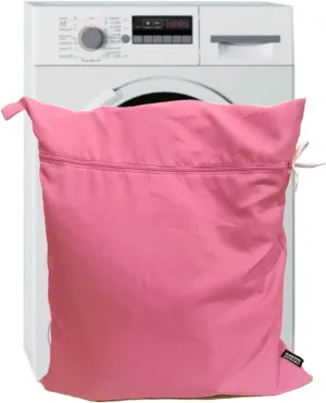 Harrison Howard Pet Washing Bag Dog Cat Horse Hair Laundry Bag for Rug Sheet Boots Pets Laundry Helper Jumbo 48L 78cm x 70cm Pastel Pink