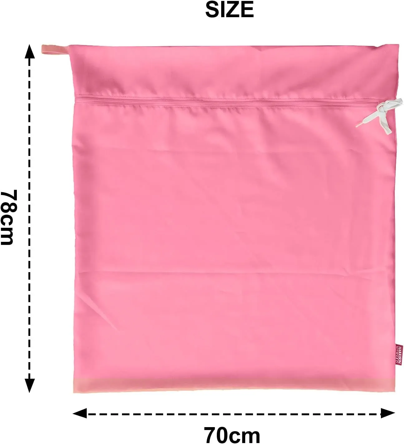 Harrison Howard Pet Washing Bag Dog Cat Horse Hair Laundry Bag for Rug Sheet Boots Pets Laundry Helper Jumbo 48L 78cm x 70cm Pastel Pink