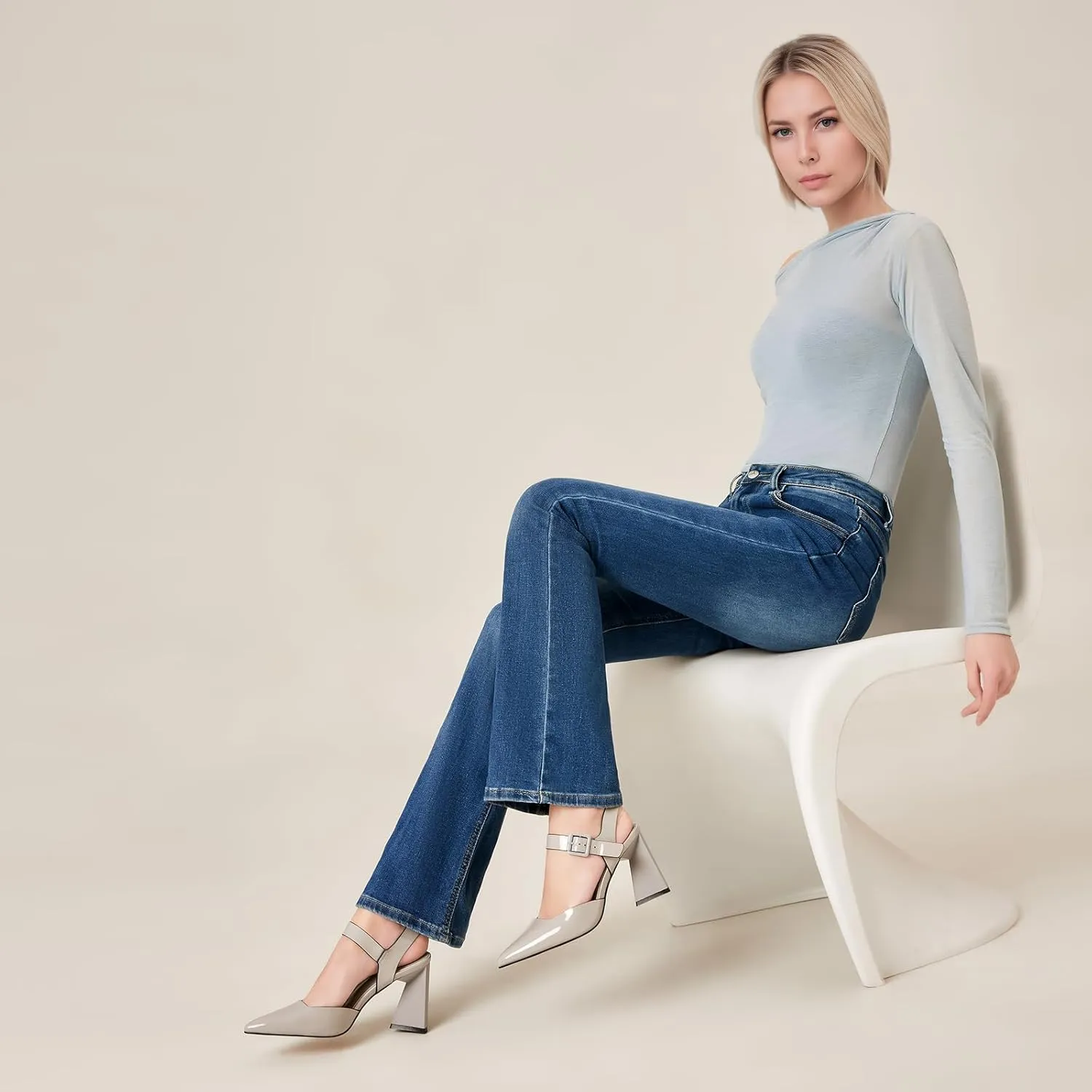 Heeled Sandals for Women Slingback Block Heels Elegant Ankle Strap Chunky High Heel Sandals Shoes