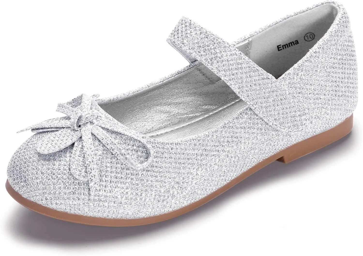 Hehainom Girls Dress Shoes, Flower Toddler/Little Kid Girl Shoes, Bowknot Mary Jane Ballerina Flat Shoes for School Party