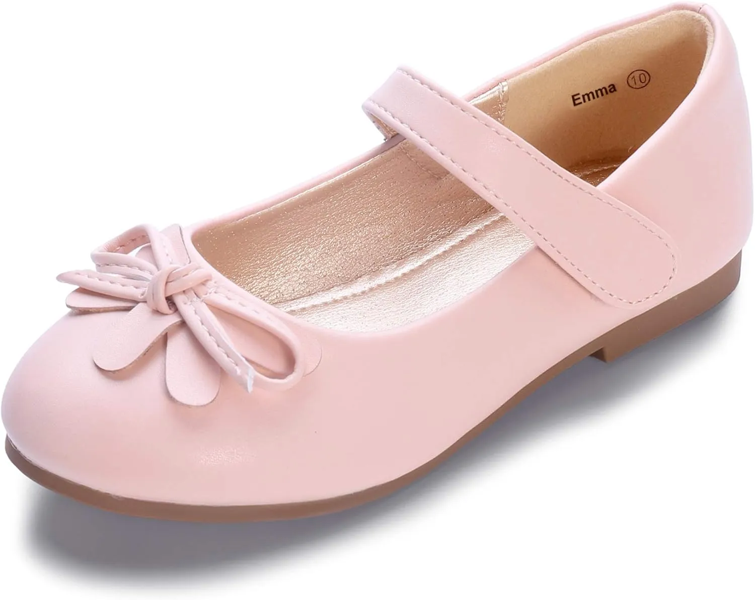 Hehainom Girls Dress Shoes, Flower Toddler/Little Kid Girl Shoes, Bowknot Mary Jane Ballerina Flat Shoes for School Party