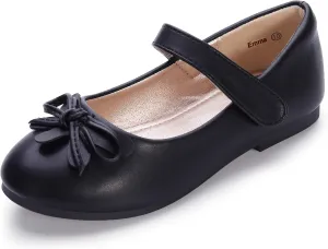 Hehainom Girls Dress Shoes, Flower Toddler/Little Kid Girl Shoes, Bowknot Mary Jane Ballerina Flat Shoes for School Party