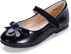 Hehainom Girls Dress Shoes, Flower Toddler/Little Kid Girl Shoes, Bowknot Mary Jane Ballerina Flat Shoes for School Party