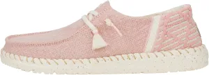 HEYDUDE Wendy Funk Coastal Jute Pink Size 11, Women’s Shoes, Women’s Slip-on Loafers, Comfortable & Light-Weight