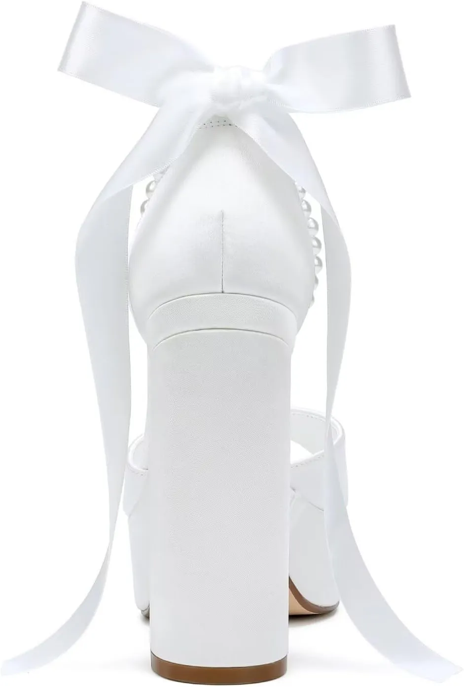 High Heel Platform Bridal Shoes Pearl Heels Wedding Shoes for Bride Platform Heeled Wedding Sandals