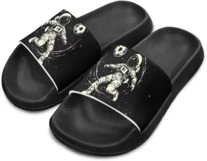 Howilath Astronauts Beach Slides for Kids Boys Summer Sandals Casual Pillow Slippers Soft Sole Slides for Camping Hiking