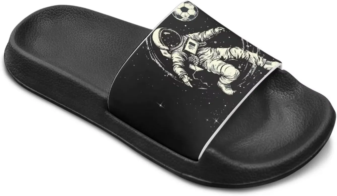 Howilath Astronauts Beach Slides for Kids Boys Summer Sandals Casual Pillow Slippers Soft Sole Slides for Camping Hiking