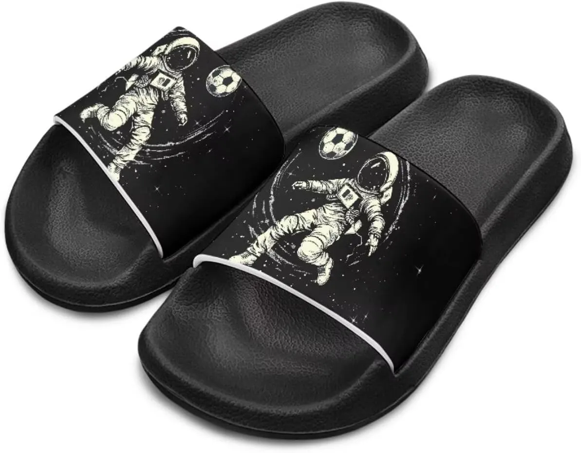 Howilath Astronauts Beach Slides for Kids Boys Summer Sandals Casual Pillow Slippers Soft Sole Slides for Camping Hiking