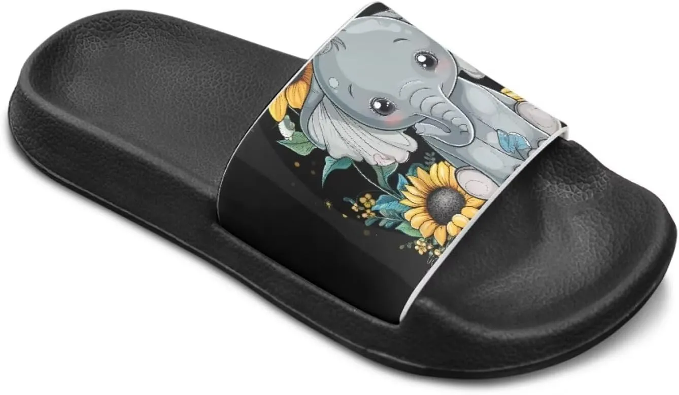Howilath Children's Sandals Casual Non-Slip Slides Unisex Kids Slippers Bathroom Shower Shoes with EVA Sole