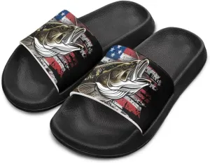 Howilath Children's Sandals Casual Non-Slip Slides Unisex Kids Slippers Bathroom Shower Shoes with EVA Sole