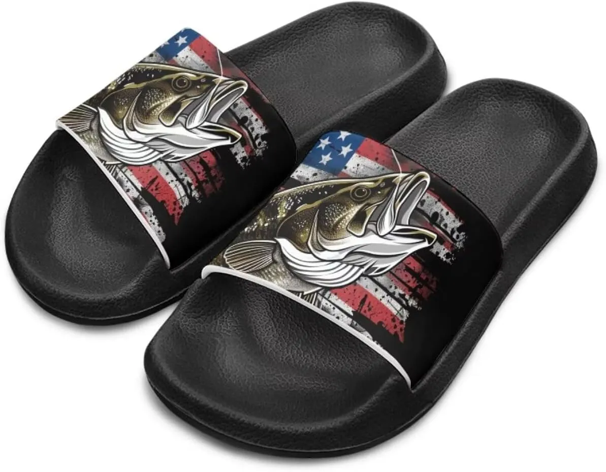 Howilath Children's Sandals Casual Non-Slip Slides Unisex Kids Slippers Bathroom Shower Shoes with EVA Sole