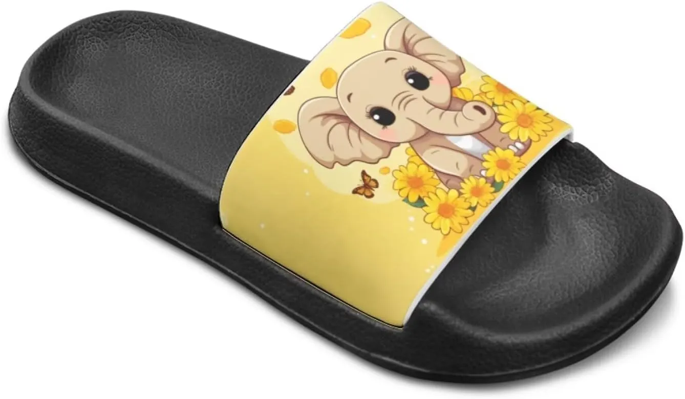 Howilath Children's Sandals Casual Non-Slip Slides Unisex Kids Slippers Bathroom Shower Shoes with EVA Sole