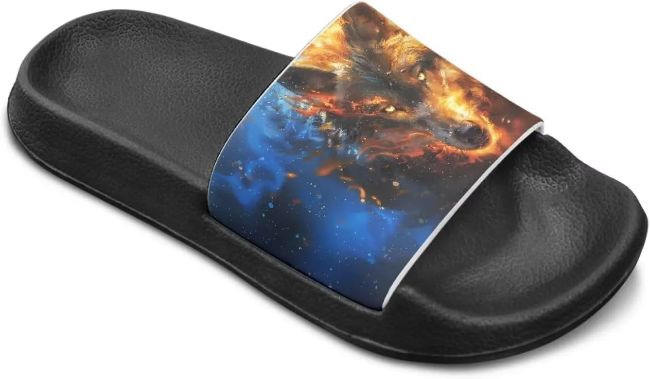 Howilath Children's Sandals Casual Non-Slip Slides Unisex Kids Slippers Bathroom Shower Shoes with EVA Sole