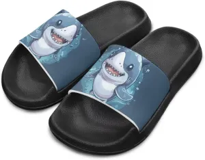 Howilath Sea Animal Print Kids Slides Non-Slip Open Toe Slippers Boys and Girls Sandals Pillow Cloud Slippers with EVA Sole