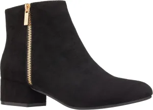ILLUDE Women's Low Heel Ankle Boot - Casual Zip Up Bootie - Comfortable Everyday Round Toe Bootie - Chaya
