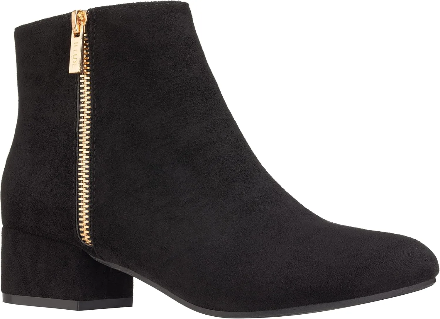 ILLUDE Women's Low Heel Ankle Boot - Casual Zip Up Bootie - Comfortable Everyday Round Toe Bootie - Chaya