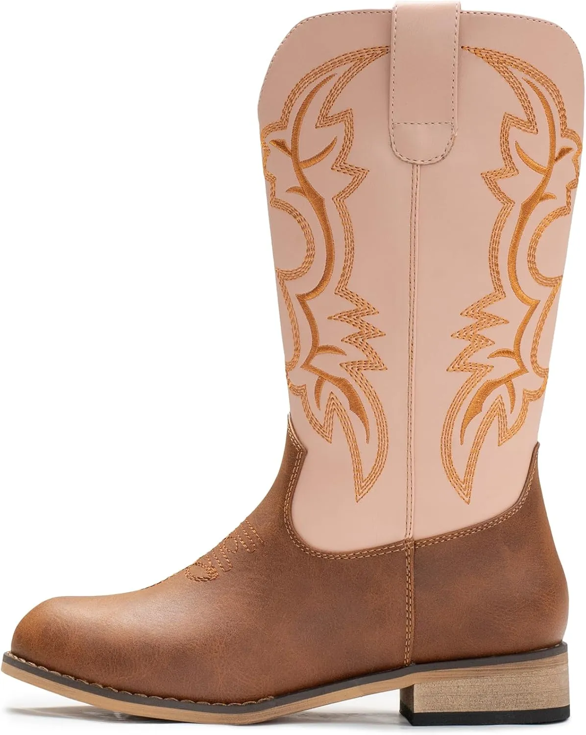 IUV Cowgirl Boots Cowboy Boots For Girls Boys Kids Toddler Fashion Western Boots Mid Calf Riding Shoes