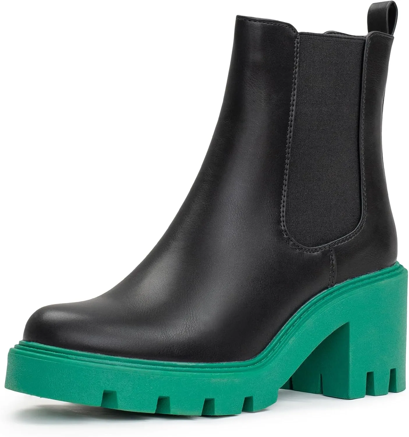 IXU 2024 Women's Chelsea Boots Chunky Boots For Women Platform Ankle Boots Pull-On Lug Sole Elastic Fall Fashion Booties Shoes