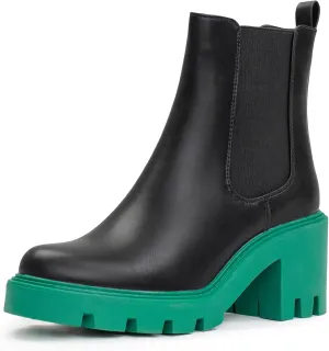 IXU 2024 Women's Chelsea Boots Chunky Boots For Women Platform Ankle Boots Pull-On Lug Sole Elastic Fall Fashion Booties Shoes