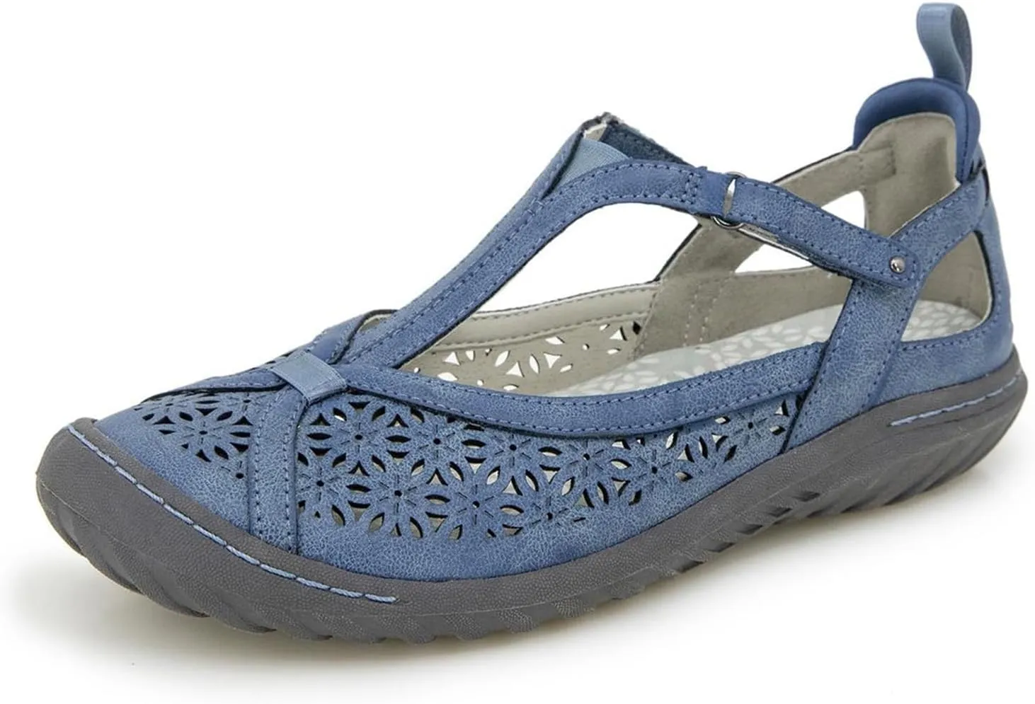 Jambu Women's Daffodil Comfort Casual Classic Mary Jane T-Strap Flats Fashion Shoes