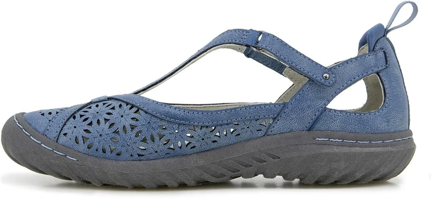 Jambu Women's Daffodil Comfort Casual Classic Mary Jane T-Strap Flats Fashion Shoes