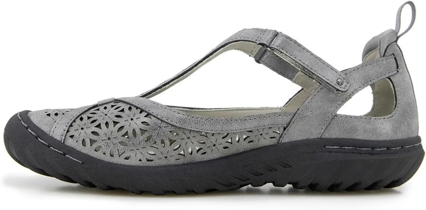 Jambu Women's Daffodil Comfort Casual Classic Mary Jane T-Strap Flats Fashion Shoes